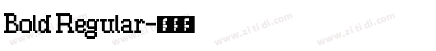 Bold Regular字体转换